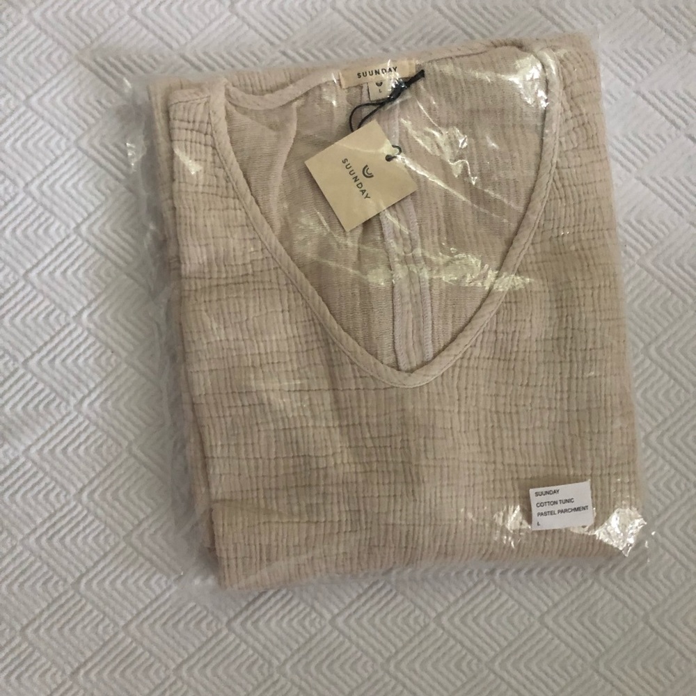 Suunday midi parchment xl dress NWT